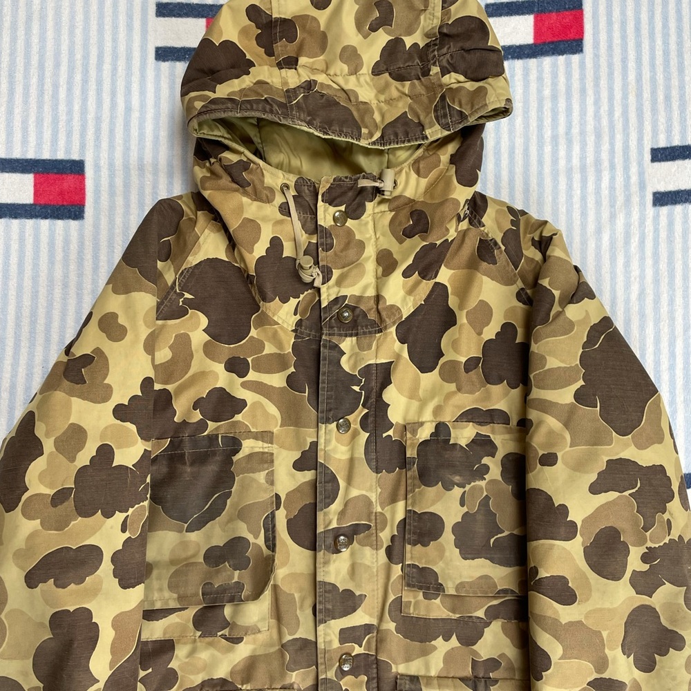 Vintage Columbia Gore-tex duck Camo Camouflage hunting hooded jacket - Picture 3 of 16